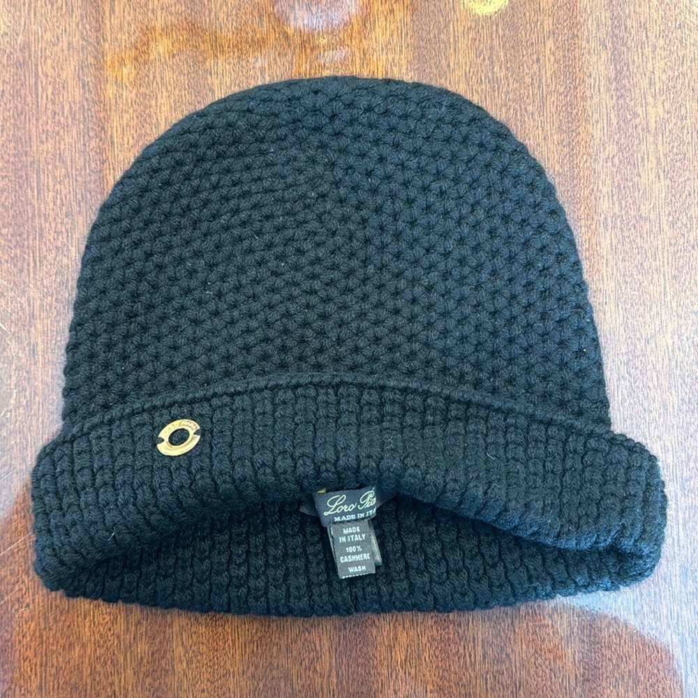 Black Loro Piana Beanie